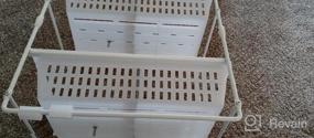 img 8 attached to 🚿 Белый двухъярусный органайзер и хранилище под раковиной с перегородками - полка для ванной комнаты и корзины для шкафа