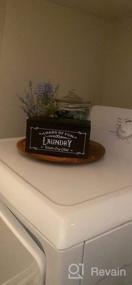 img 6 attached to Rustic Wooden Dryer Sheet Holder With Hinged Lid - Perfect Laundry Room Decor