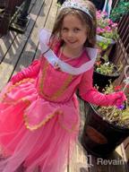 img 1 attached to Sleeping Beauty Princess Party Dress For Girls Ages 3-10 By DreamHigh review by Joshua Morales