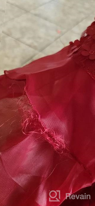 img 1 attached to Stunning NNJXD Princess Pageant Dresses for Girls - Sleeveless Embroidery Kids Prom Ball Gown review by Bryan Brant