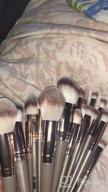 img 1 attached to Professional Makeup Brush Set - 18 Synthetic Brushes For Foundation, Powder, Concealers, Eye Shadows - Black Gold Color Scheme review by Greg Wilkerson