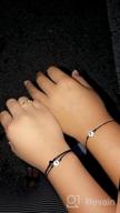 img 1 attached to 📿 VU100 Distance Matching Initial Charm Bracelets: Perfect Gift for Mother-Daughter, Best Friends, Couples, and Families! review by Broderick Cash