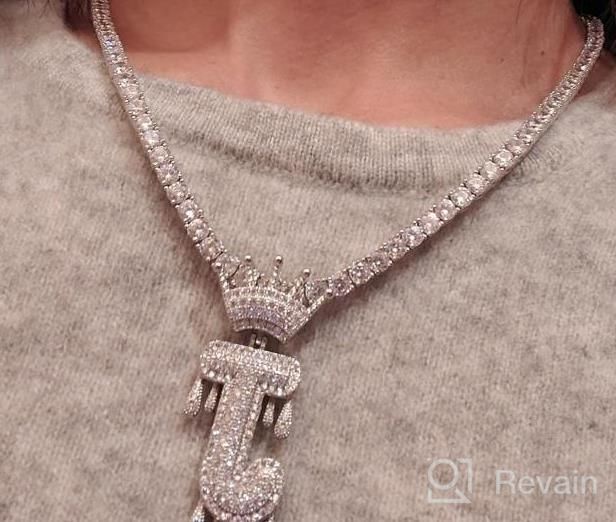 img 1 attached to 18K White Gold Plated 4.0Mm Cubic Zirconia Classic Tennis Necklace - 16/18/20/22/24 Inch review by Dianna Carr