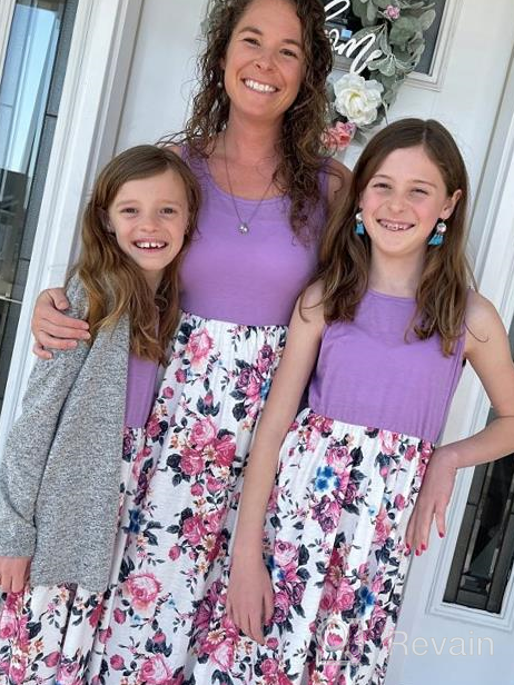 img 1 attached to Stylish Casual Floral Maxi Dress: Mommy 🌸 and Me Matching Outfits for a Fashionable Summer review by Tracy Madison