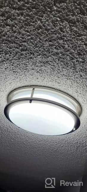 img 1 attached to Versatile And Energy-Efficient Amico LED Ceiling Light- 2 Pack, Selectable Light Temperature, Brushed Nickel Finish, Dimmable, 1800LM High Brightness review by Kham Fisk