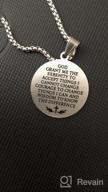 img 1 attached to Stainless Steel Praying Hands Coin Medal Pendant Necklace - HZMAN Serenity Prayer Cross review by Jay Williamson