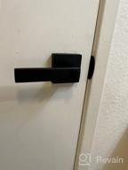 img 1 attached to TICONN Black Door Handle Heavy Duty, Matte Black Door Knob Reversible Square Door Lever For Bedroom, Bathroom And Rooms (Dummy - Without Lock And Key, 1-Pack) review by Jeremy Yuusuf