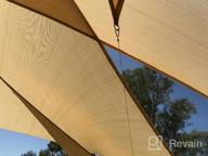 img 1 attached to 12' X 12' X 12' Beige Sun Shade Sail Canopy With Commercial Grade Hardware Kits - For Patio, Garden, Outdoor Facility And Activities By Windscreen4Less. review by Aaron Leburu