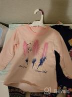 img 1 attached to Cotton Graphic Crewneck Sleeve T-Shirts for Girls' Tops, Tees & Blouses review by Gabriela Alexander