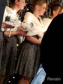 img 6 attached to Элегантная меховая накидка невесты: свадебная шаль из искусственного меха для зимних свадеб и женские шарфы.