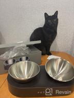 img 1 attached to Petkit 15 Adjustable Double Bowl Set Metal Version 480 ml silver/black review by Jnis ubars ᠌