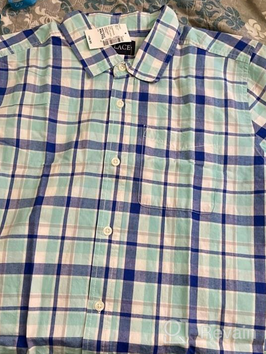 img 1 attached to 👕 Boys' Plaid Poplin Button Down Shirt from The Children's Place review by Brandon Havlicek