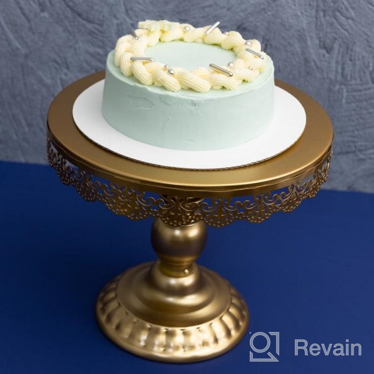 img 1 attached to 9-Piece Antique Riccle Gold Cake Stand Set - Perfect For Christmas, Wedding, Birthday & More! review by Chad Aguirre