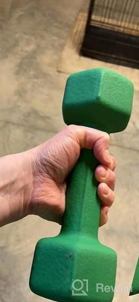 img 1 attached to Enhance Your Workout With Portzon'S Anti-Slip Rubber Dumbbell Set - Choose From 8 Color Options! review by Djkutt Kent