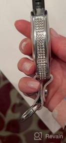 img 7 attached to Mercedes Benz Key Fob Chain With Bling Crystal Leather Sleeve - TopDall Compatible