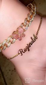 img 8 attached to Ingemark Shiny Rhinestone Butterfly Anklet: Stylish Cuban Link Bracelet for Women & Teen Girls - Perfect for Music Parties, Raves, and Fashion Enthusiasts!