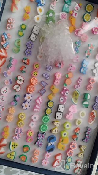 img 1 attached to NEWITIN 100 Pairs Colorful Cute Stud Earrings: Hypoallergenic Plastic Earrings for Girls and Women review by Holly Smith