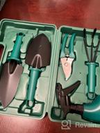 img 1 attached to 5-Piece Garden Tool Set - Gardening Hand Tools Kit With Tool Box For Yard Or Indoor Planting - Small Garden Essentials Gift For Gardeners And Lovers. review by Mod Kindred