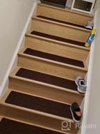 img 1 attached to Non-Slip Brown Carpet Stair Treads - 15-Pack Of 8"X30" Runners For Wooden Steps review by Aaron Martin