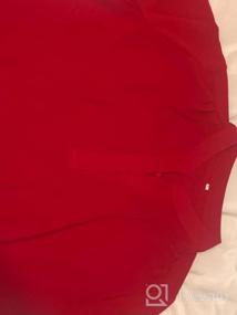 img 6 attached to Летние повседневные шифоновые блузки для женщин - свободные топы-туники с разрезом и V-образным вырезом с короткими рукавами от Allimy