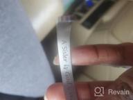 img 1 attached to Inspirational Encouragement Graduation School Open Cuff Bangle Bracelet by Jude Jewelers - Stainless Steel review by William Burnett