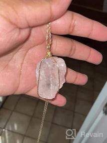 img 8 attached to YGLINE Raw Stone Healing Crystal Necklace: Enhancing Wellness and Beauty for Women