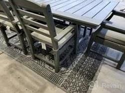 img 1 attached to Ivory And Pebble Loloi II Rainier Collection RAI-04 Indoor/Outdoor Area Rug, 7'-10" X 10'-10 review by Dora Macias