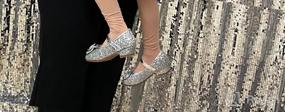 img 5 attached to Sparkling Style: Walofou Glitter Princess Ballerina Iridescent Girls' Flats