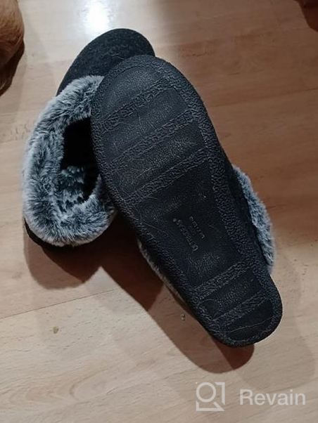 img 1 attached to Comfortable Women'S Memory Foam Slippers With Soft Faux Fur Collar, Non-Slip Rubber Sole For Indoor And Outdoor Wear - ULTRAIDEAS review by Robert Johnson