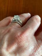 картинка 1 прикреплена к отзыву 925 Стерлинговое серебро Кубический цирконий Банное кольцо на свадьбу на стопу от Boruo размера 4-12 от Mario Madden