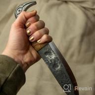 img 1 attached to Norse Tradesman Viking Knife With Raven'S Head Hilt & Leather Sheath - 5.5" Carbon Steel Blade review by Michael Murphy