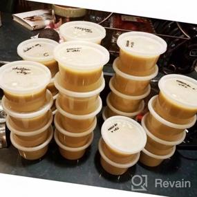 img 8 attached to 🍱 Универсальные и безопасные пластиковые контейнеры для хранения пищи TashiBox [8 oz-50 наборов] - Герметичные, не содержат БПА, безопасны для использования в микроволновой печи/посудомоечной машине/морозильной камере.
