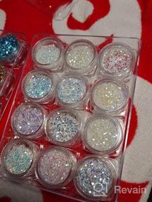 img 7 attached to Iridescent AB Color Glitter Flakes: 24 Shades For Nail Art, Face, Body, And Crafts – AddFavor Neon Sequins And Chunky Nail Glitter