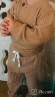 img 1 attached to Newborn Baby Boy Girl Unisex Clothes 2 Piece Winter Outfit Solid Knit Cotton Long Sleeve Romper & Pants review by Todd Wigfall