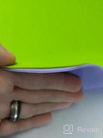 img 5 attached to Фиолетовый X-большой силиконовый коврик для рукоделия для эпоксидной смолы, блестящей слизи и красок - коврик Gartful 23,6x15,7 дюймов для литья ювелирных изделий и антипригарного нескользящего стола