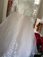 img 1 attached to Abaowedding Kids Trailing Gowns with Lace Embroidery and Sheer Long Sleeves review by Mike Skinner