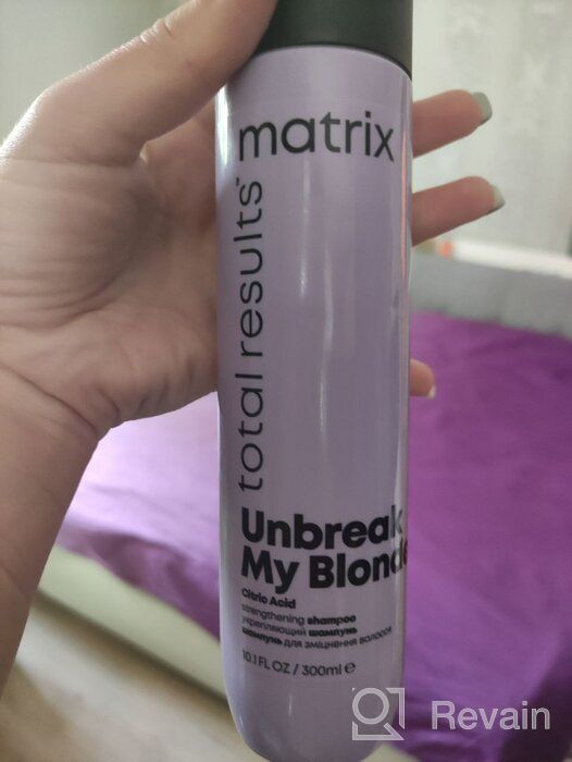 img 1 attached to Revive and Protect: MATRIX Unbreak My Blonde Strengthening Shampoo - Repairs, Softens, and Adds Shine to Damaged Lightened Hair - Sulfate-Free Formula review by Thanh Qu ᠌