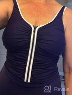 img 1 attached to Flattering Plus Size Swimdress: Zip Front One Piece With Skirted Design review by Michelle Williams