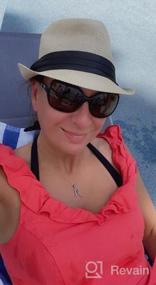 img 7 attached to Stylish Women'S Short Brim Straw Fedora Sun Hat For Summer By Verabella