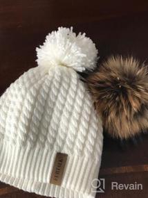 img 7 attached to Women'S Winter Knit Fur Bobble Pom Pom Beanie Hat