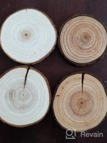 img 7 attached to 22Pcs 3.5"-4" Unfinished Natural Wood Slices Circle Kit Without Hole DIY Arts Crafts For Rustic Wedding Decorations, Round Coasters & Halloween/Christmas Ornaments.