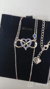 img 8 attached to BlingGem Necklace For Women White/Rose Gold Plated 925 Sterling Silver Blue Cubic Zirconia Infinity Heart Pendant Necklace Anniversary Birthday Jewelry Gifts For Wife Girlfriend Mom Daughter