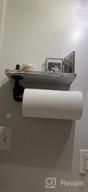 img 1 attached to Rustic Industrial Toilet Paper Holder With Wood Shelf - Wall-Mounted Tissue Roll Dispenser Rack For Bathroom review by Christopher Kumar