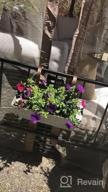 img 1 attached to HORTICAN Metal Hanging Flower Pots For Railing Fence Hanging Bucket Pots Countryside Style Window Flower Plant Holder With Detachable Hooks,Hanging Planter, Hanging Pots For Plants (2 Pack) review by Mary Jones