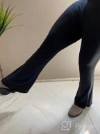 img 1 attached to 👖 Stylish and Comfortable: YOLIX Women's Wide Leg Palazzo Leggings, Black Flare Yoga Pants review by Greg Bloom
