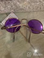 img 1 attached to Experience Vintage Chicness With SunnyPro'S Small Colored Lens Hippie Sunglasses review by Jesse Gray