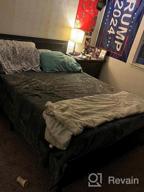 img 1 attached to VECELO Rustic Vintage Queen Platform Bed Frame With Strong Metal Slats Support And Wood Headboard - No Box Spring Needed! review by Dave Goodman