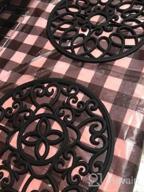 img 1 attached to SMARTAKE 6-Piece Silicone Trivet Mats Set - Multi-Use Kitchen Mats, Non-Slip Durable Table Mats For Hot Pot Holders, Dishes, Countertops And Home - Intricately Carved Coasters In Stylish Black review by Jaime Benenati