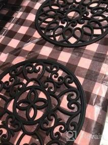 img 6 attached to SMARTAKE 6-Piece Silicone Trivet Mats Set - Multi-Use Kitchen Mats, Non-Slip Durable Table Mats For Hot Pot Holders, Dishes, Countertops And Home - Intricately Carved Coasters In Stylish Black