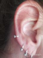картинка 1 прикреплена к отзыву Sllaiss 4 Pairs 925 Sterling Silver Ball Hoop Earrings Cartilage Small Hoop Earrings Set For Women Men Hypoallergenic 6Mm 8Mm 10Mm 12Mm от Terry Paige